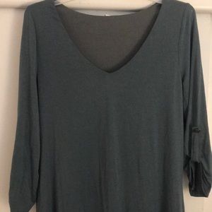 Maternity teal long sleeve dress short dress